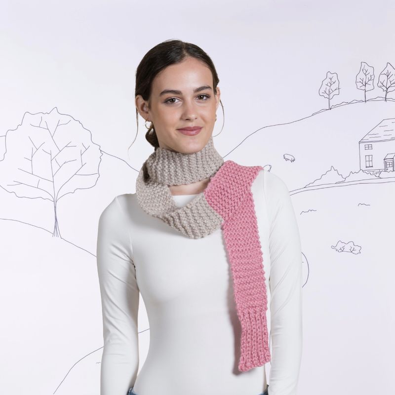 Knit kit - Bi-Colour Scarf