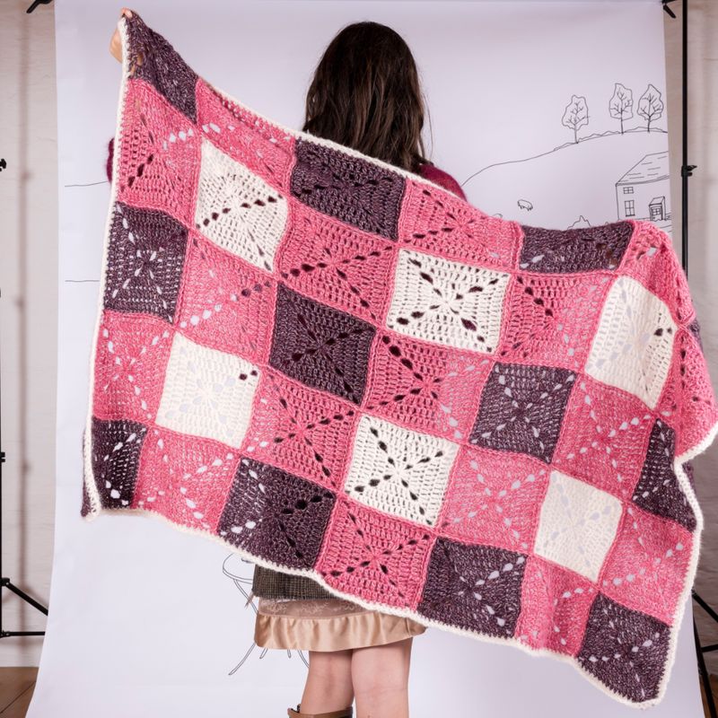 plaid patchwork crochet