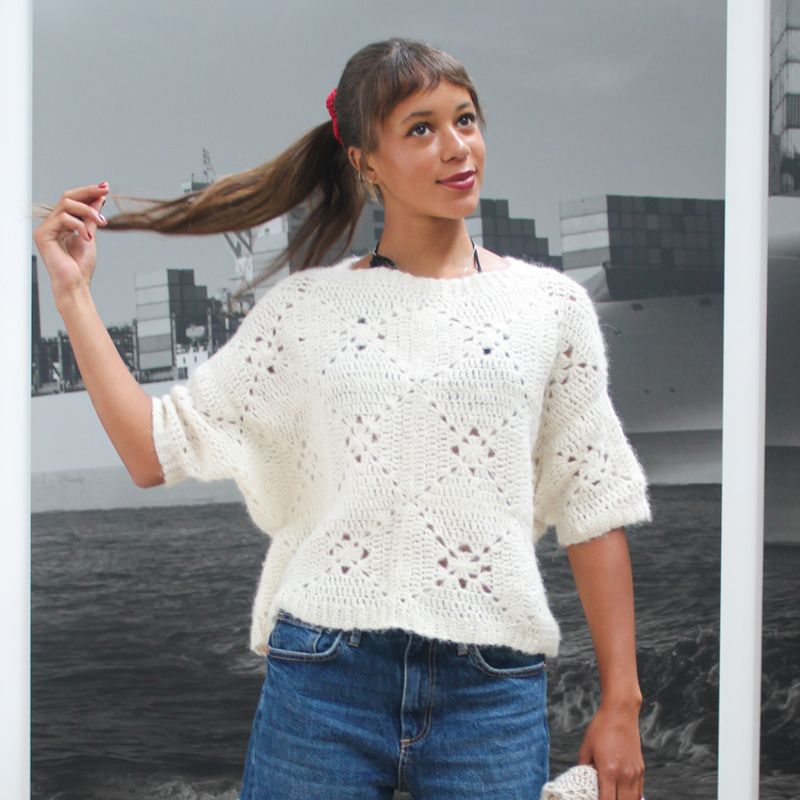 Crochet kit Granny Square jumper