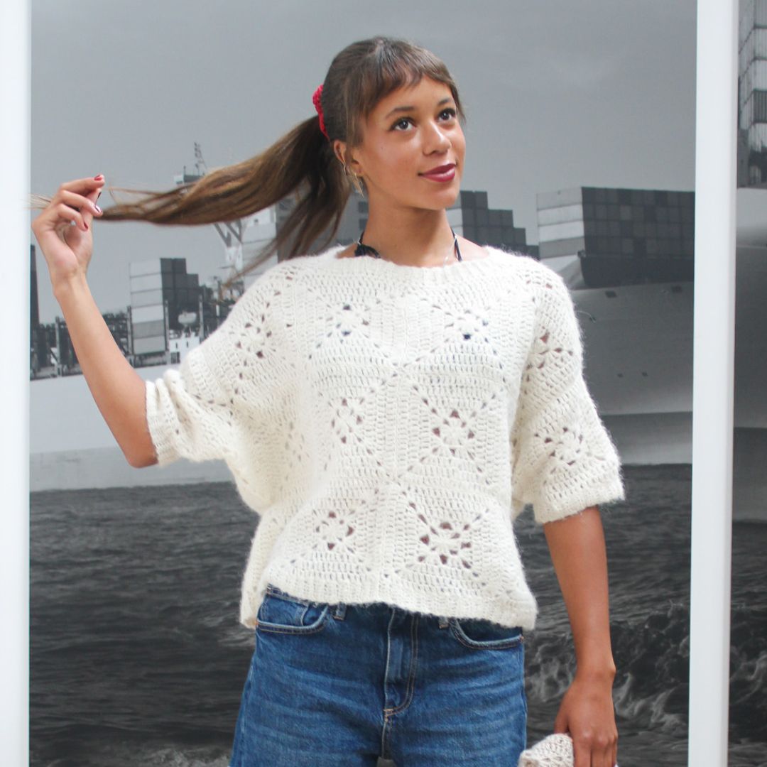 Crochet kit Granny Square jumper