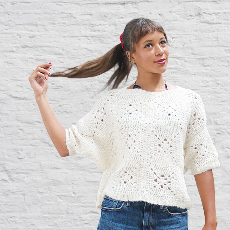 Crochet kit Granny Square jumper