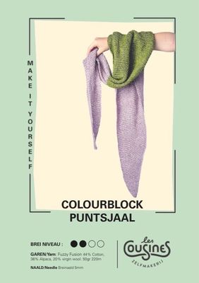 Breipatroon Colour Block puntsjaal