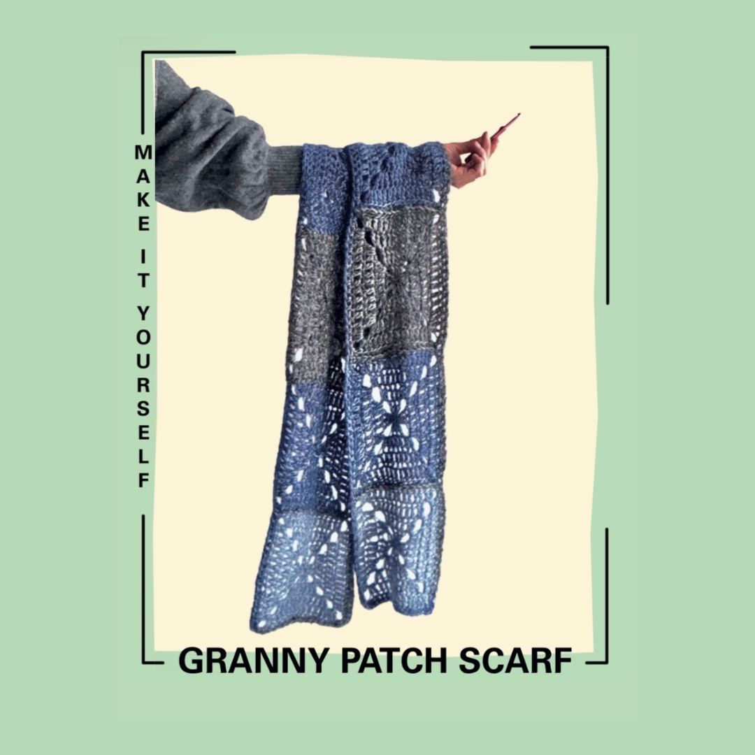 Crochet pattern (NL)- Granny Patch scarf