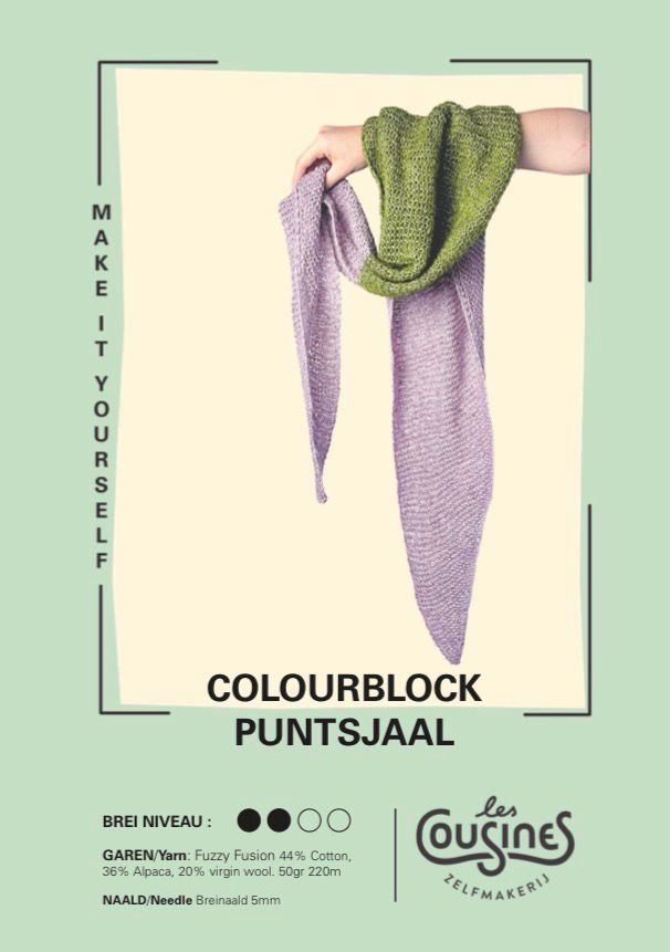 Kitting Pattern Colour Block puntsjaal ENG