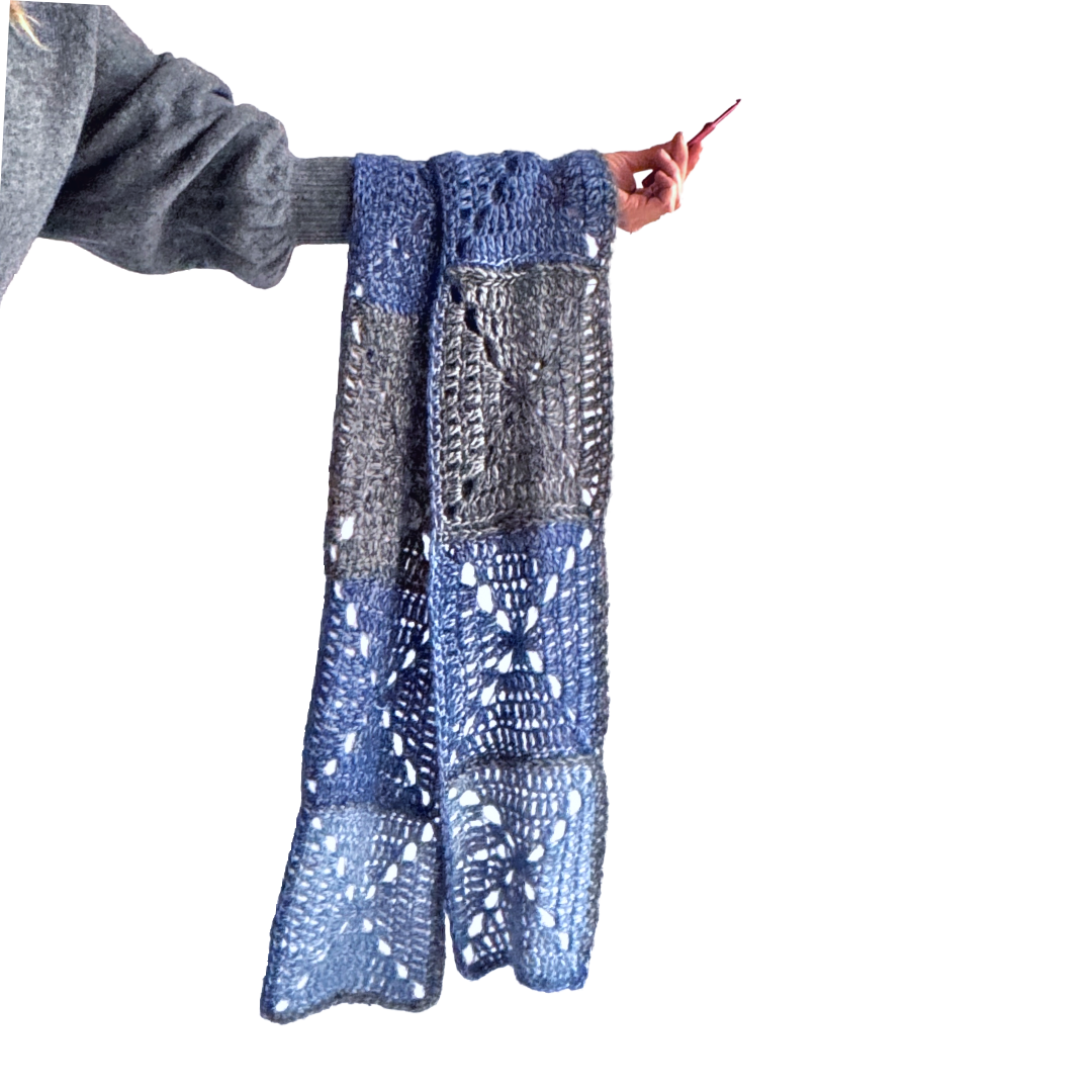 Granny Square patch scarf
