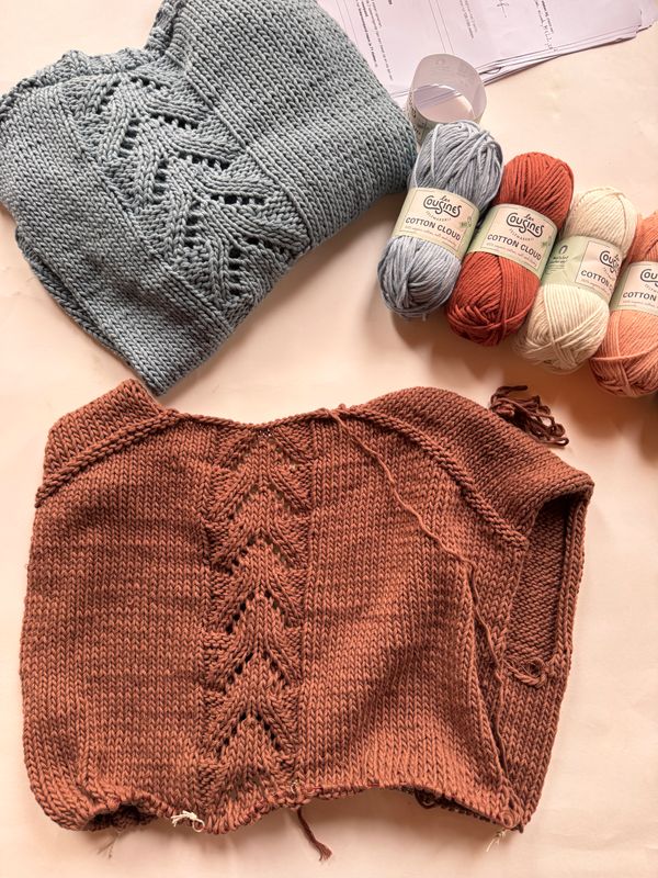 Knitting workshop: Top down cardigan construction with lace pattern - 24/08