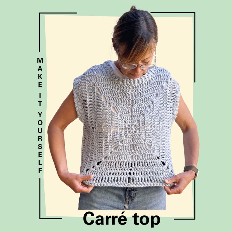 Patron crochet Carré top FR