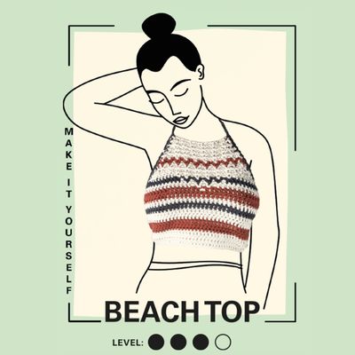 Beach Top crochet pattern French