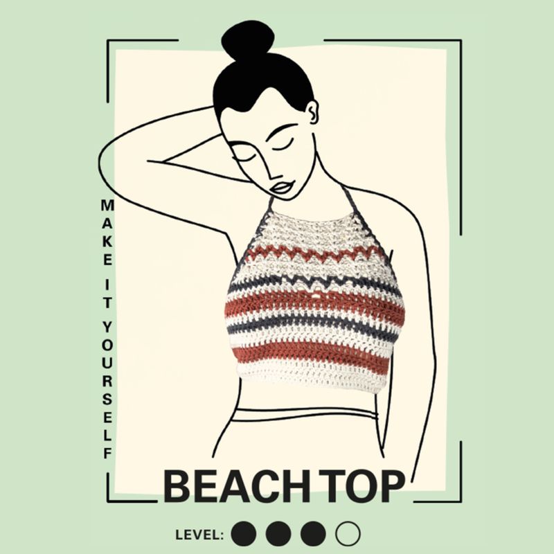 Beach Top crochet pattern French