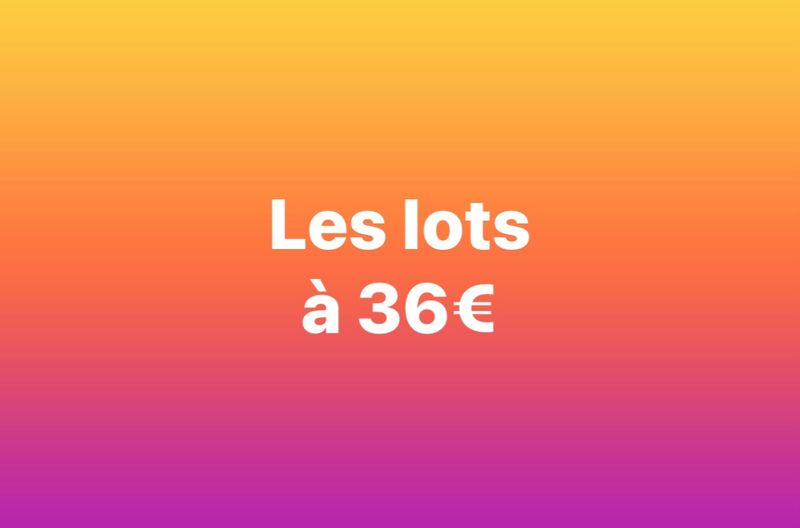 Les lots à 36€