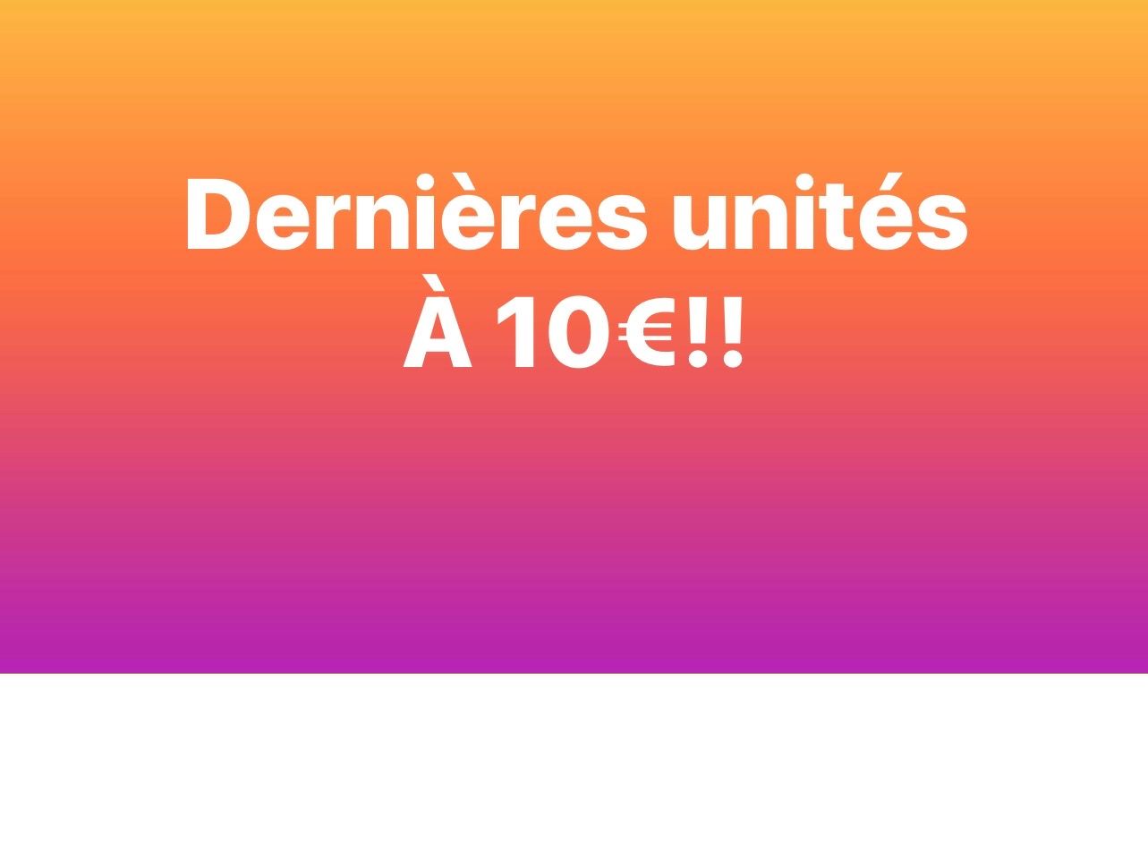 Dèrnières unités a 10€