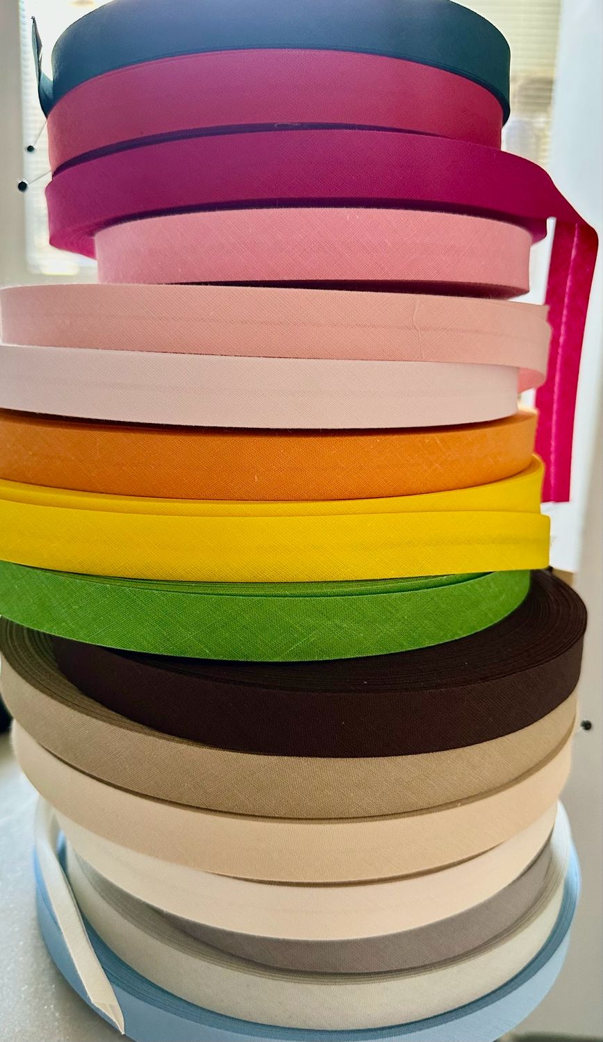 Biais uni couleur au mètre