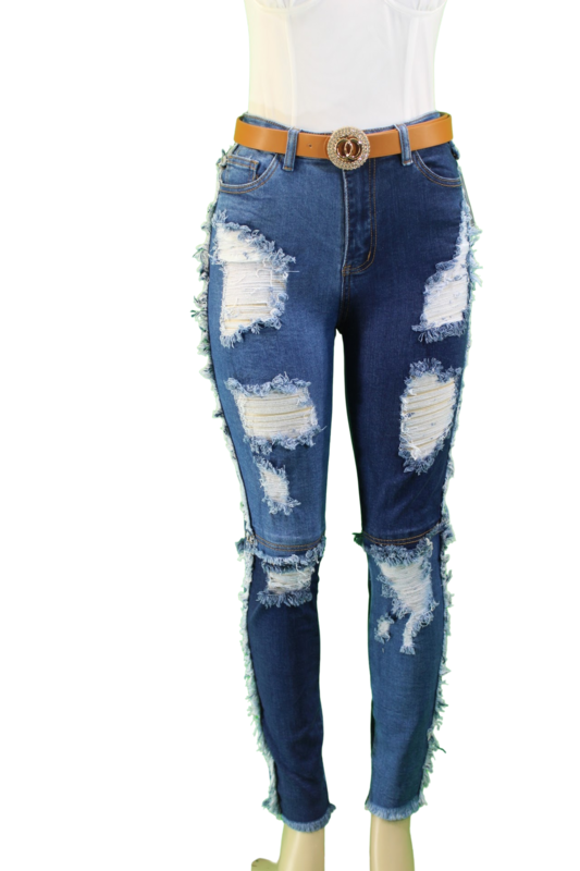 PATCHWORK DENIM JEANS