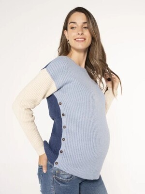 Pull Grossesse/Allaitement Tricolore Taille XL