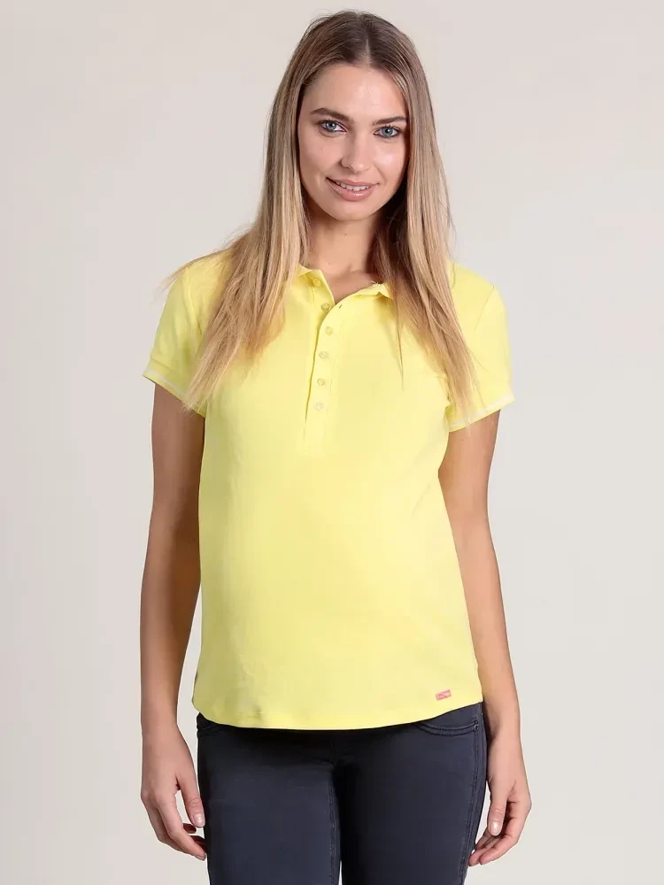 Polo de Grossesse et Allaitement Jaune - Taille XS -