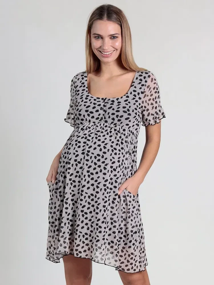 Robe d'Allaitement Imprimé Animalier - Taille XS -