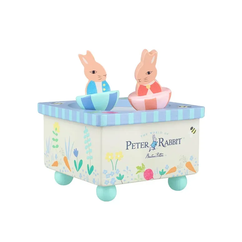 Boîte Musical Peter Rabbit en Bois "Bleu"
