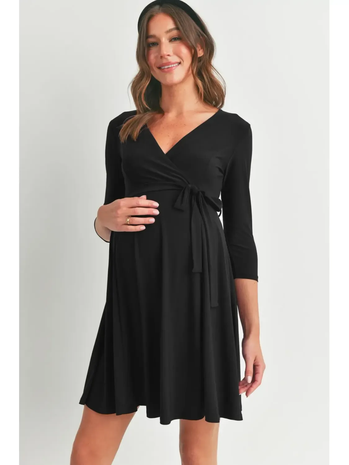 Robe en Jersey d'Allaitement "Noir" - Taille  XL-