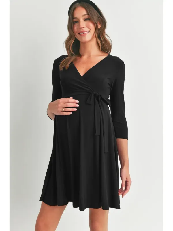 Robe en Jersey d'Allaitement "Noir" - Taille  XL-