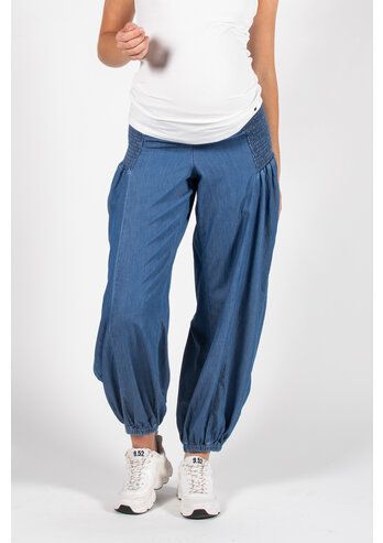 Pantalon Sarouel en denim délavé "Stone Wash" - Taille XS -