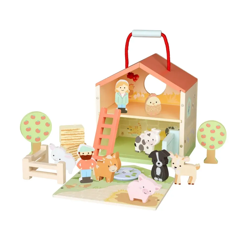 Coffret de Jeu Ferme en Bois