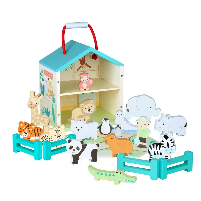Coffret de Jeu Zoo en Bois