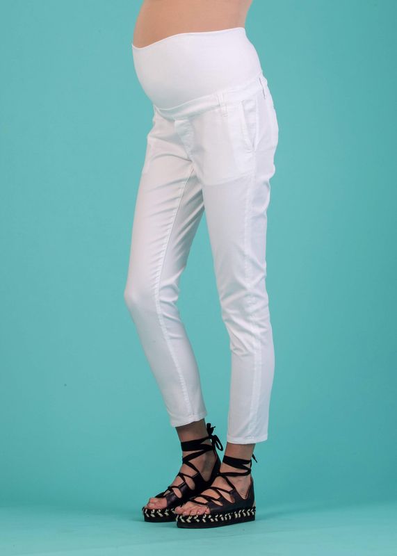 Pantalon de Maternité en Coton Léger "Blanc" - Taille XS -