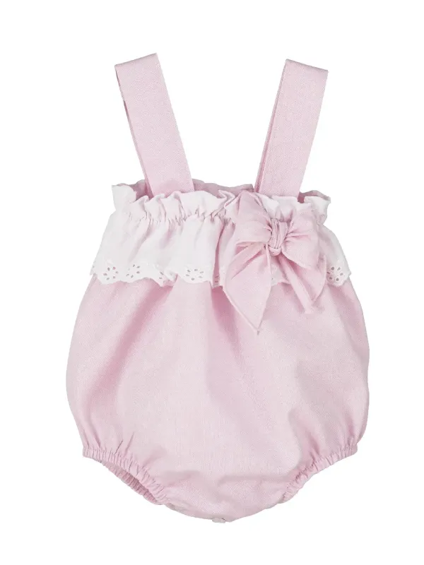 Barboteuse Rose avec Noeud - Taille 18 Mois -