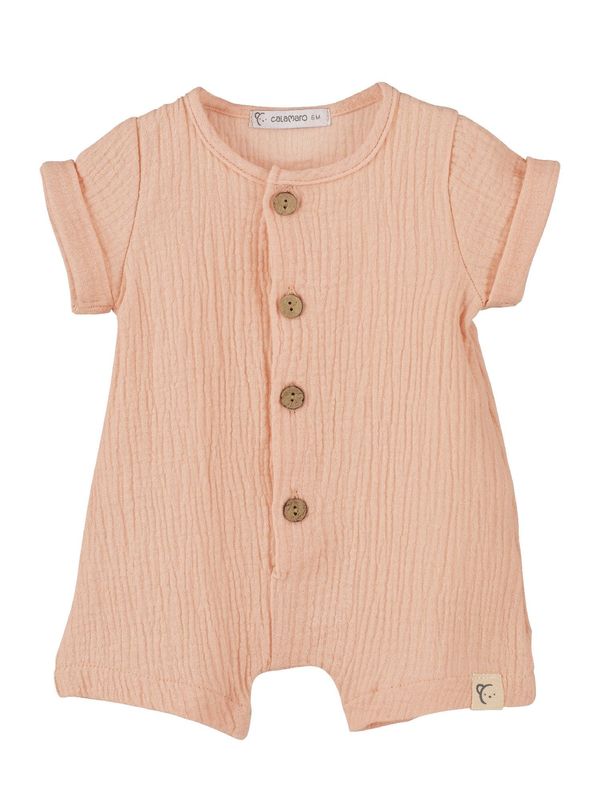 Combinaison Gaze de Coton Combinaison Gaze de Coton "Rose Saumon" - Taille 24 Mois -