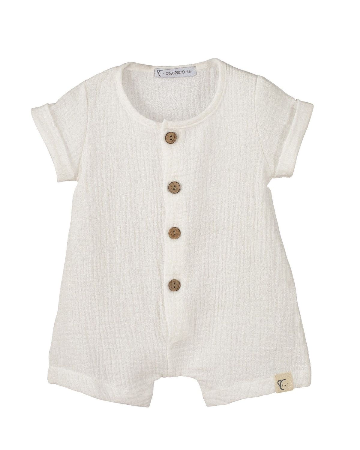 Combinaison Gaze de Coton "Blanc" - Taille 24 Mois -