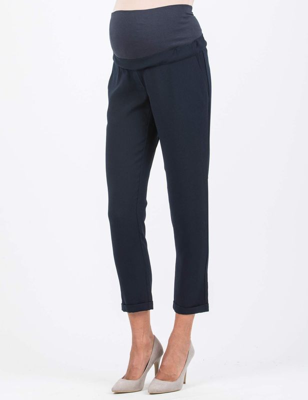Pantalon de Maternité en Crêpe "Marine" - Taille L -