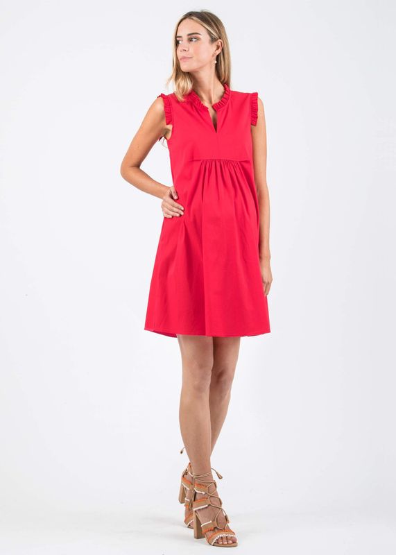 Robe de Maternité à Volants "Rouge" - Taille L -