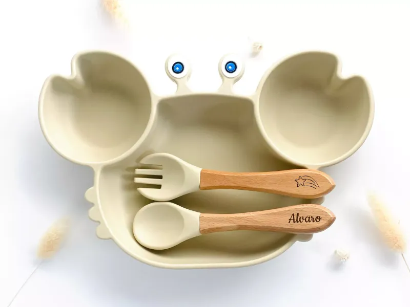 Set Repas + Couvert Crabe Bleu Sable