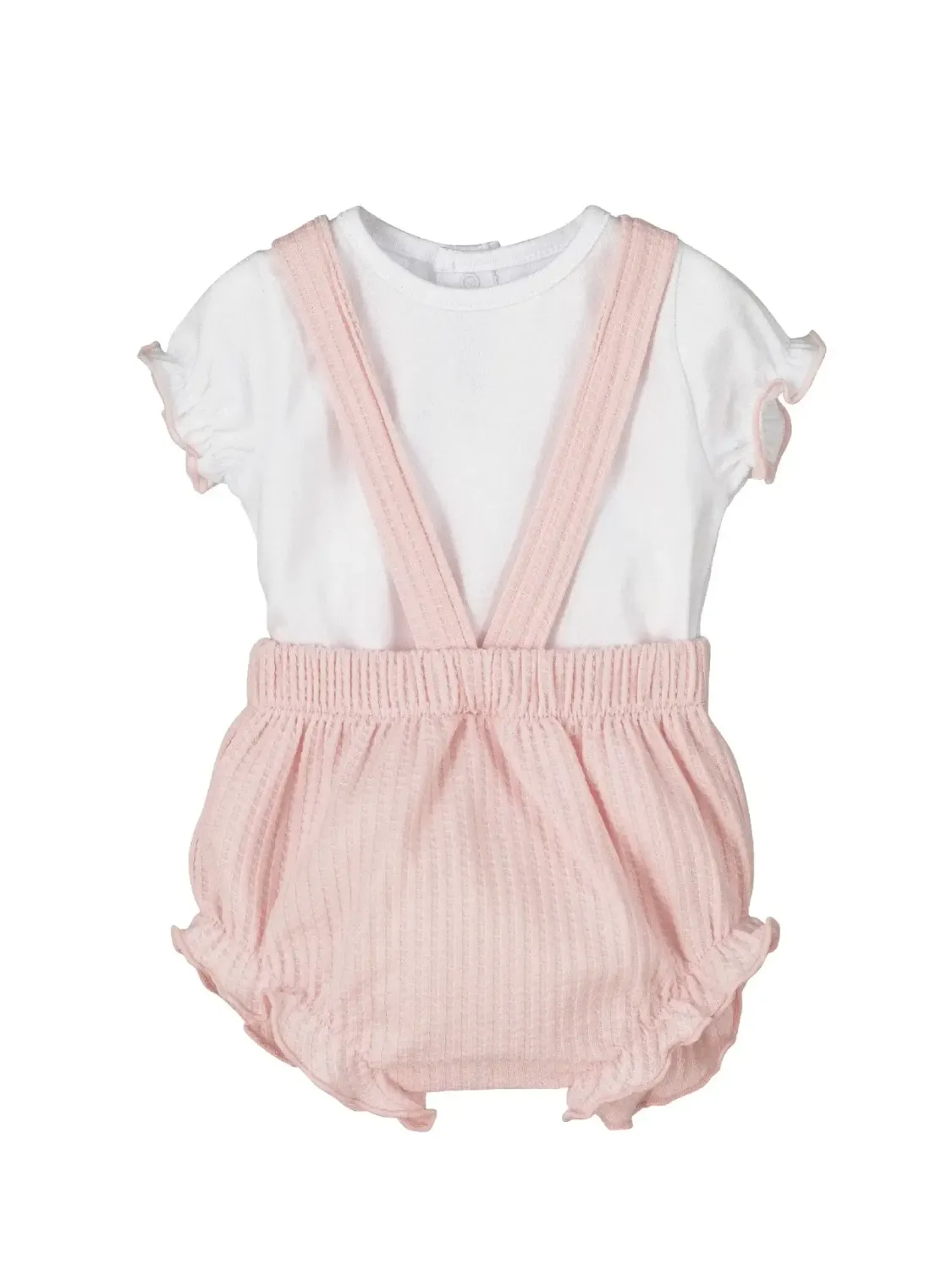 Ensemble Bloomer à Bretelles "Rose " - Taille 3 Mois -