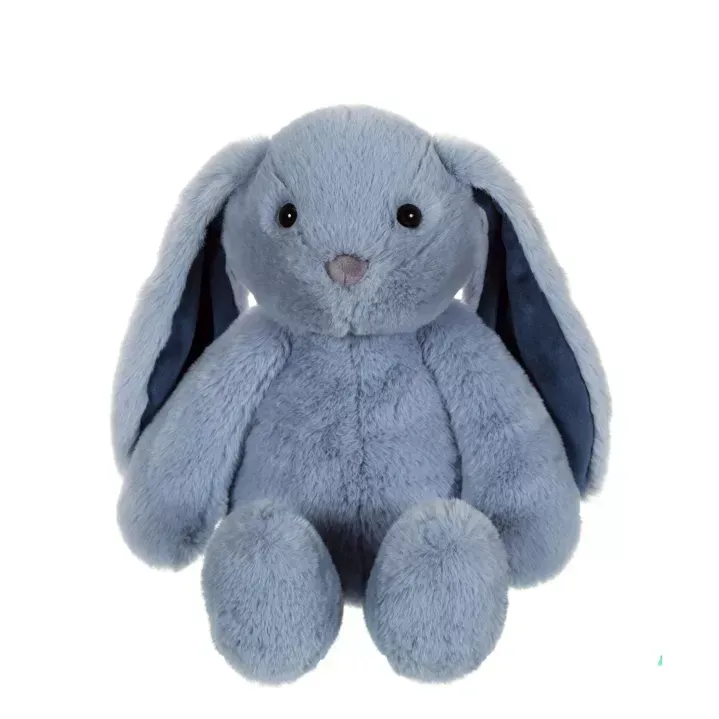 Peluche Lapin Bleu Jean - 28 cm -