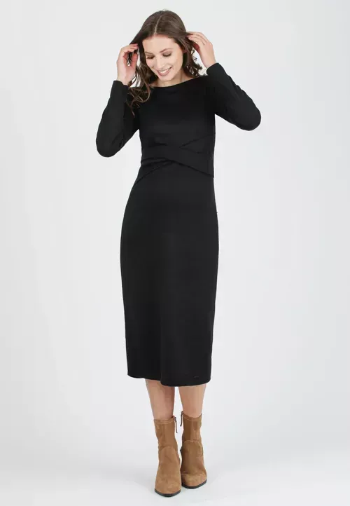 Robe Longue de Maternité " Noir" - Taille S -