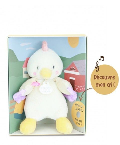 Peluche Poule avec Boîte Sonore Peluche Poule avec Boîte Sonore