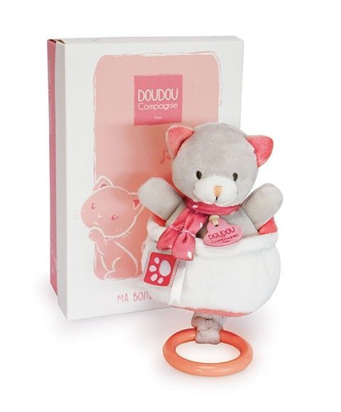 Peluche Musical Chat Gris/Corail Peluche Musical Chat Gris/Corail