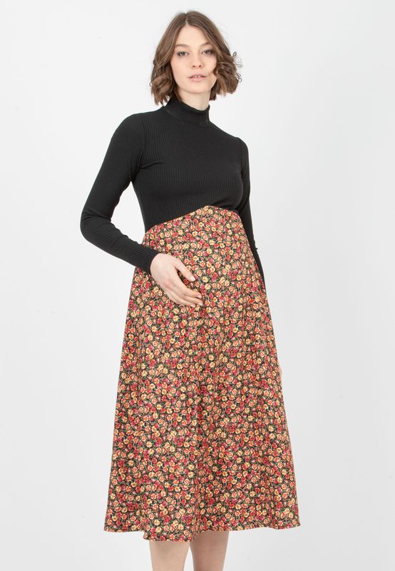 Robe de Maternité et Jupe Imprimé Fleurs - Taille XS -