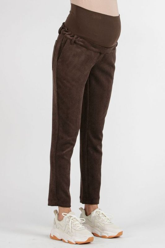 Pantalon Velours Côtelé Large Coupe Slim " Marron" -  Taille L -