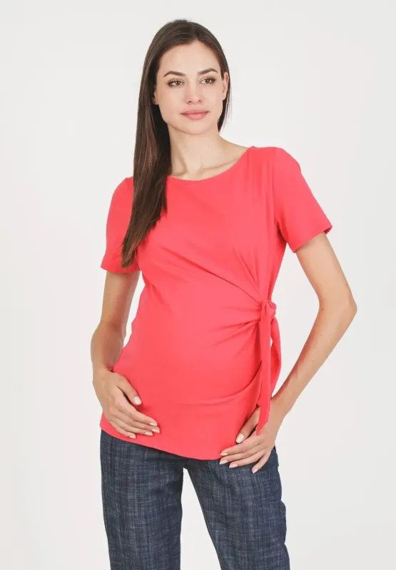 Tee-Shirt de Maternité à Noeud Corail -Taille XS -