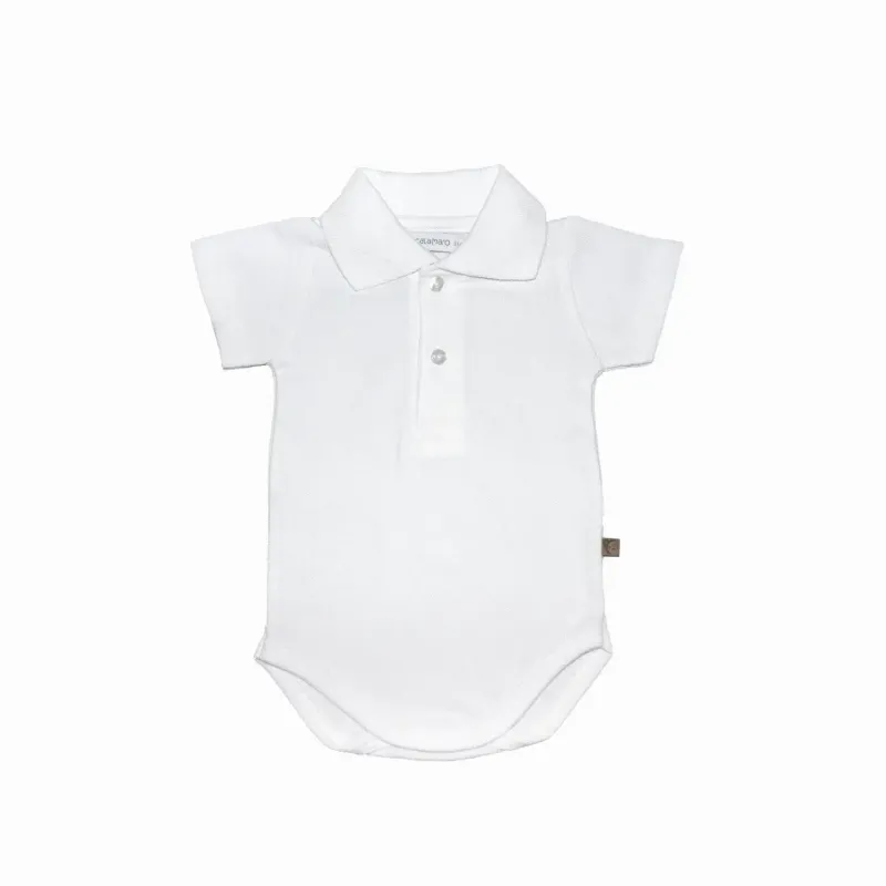 Body Polo Blanc - Taille 18Mois -