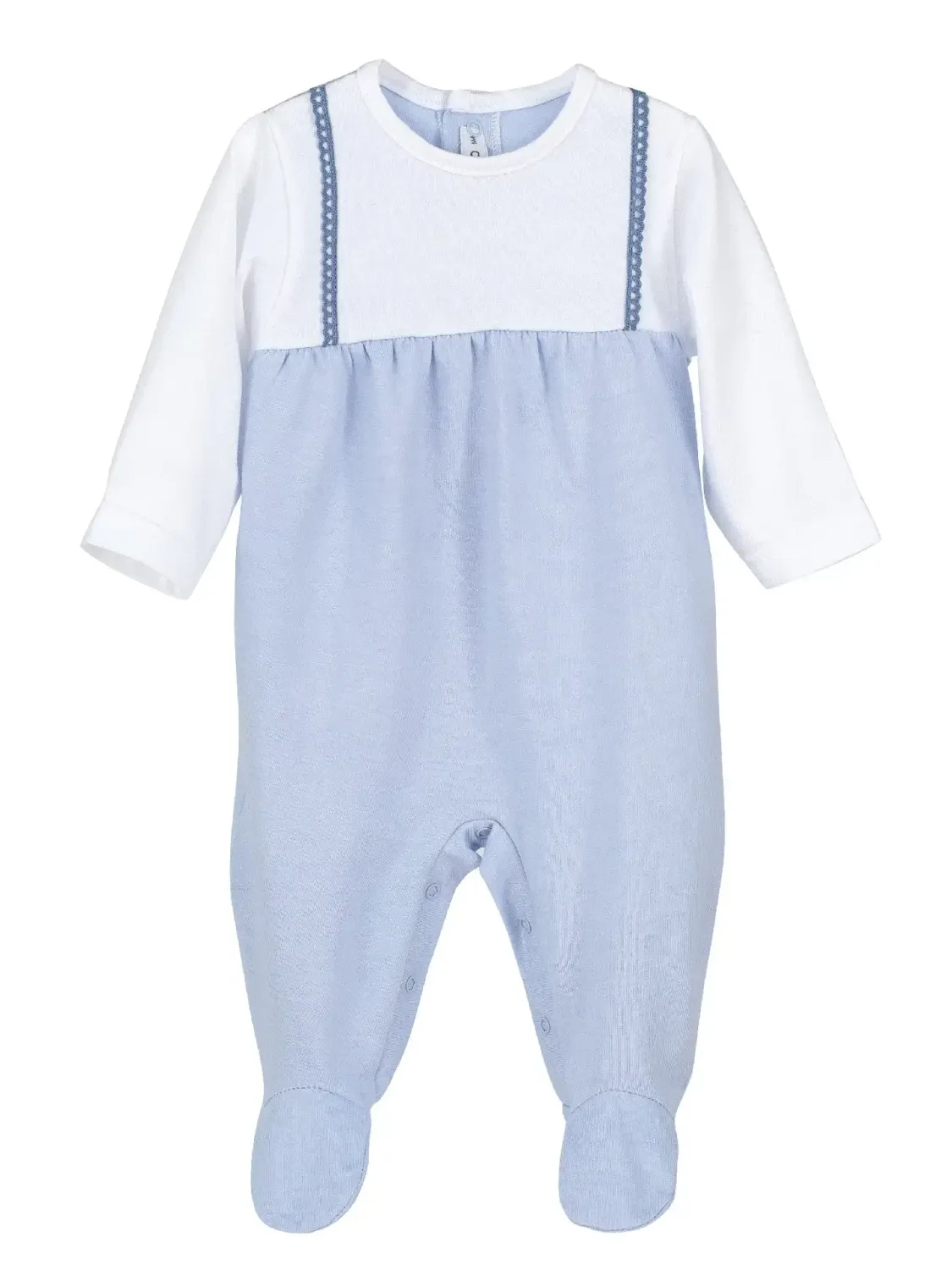 Grenouillère Coton Bleu - Taille 6 Mois -