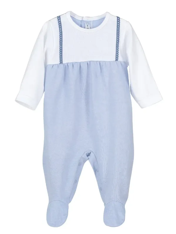 Grenouillère Coton Bleu - Taille 6 Mois -