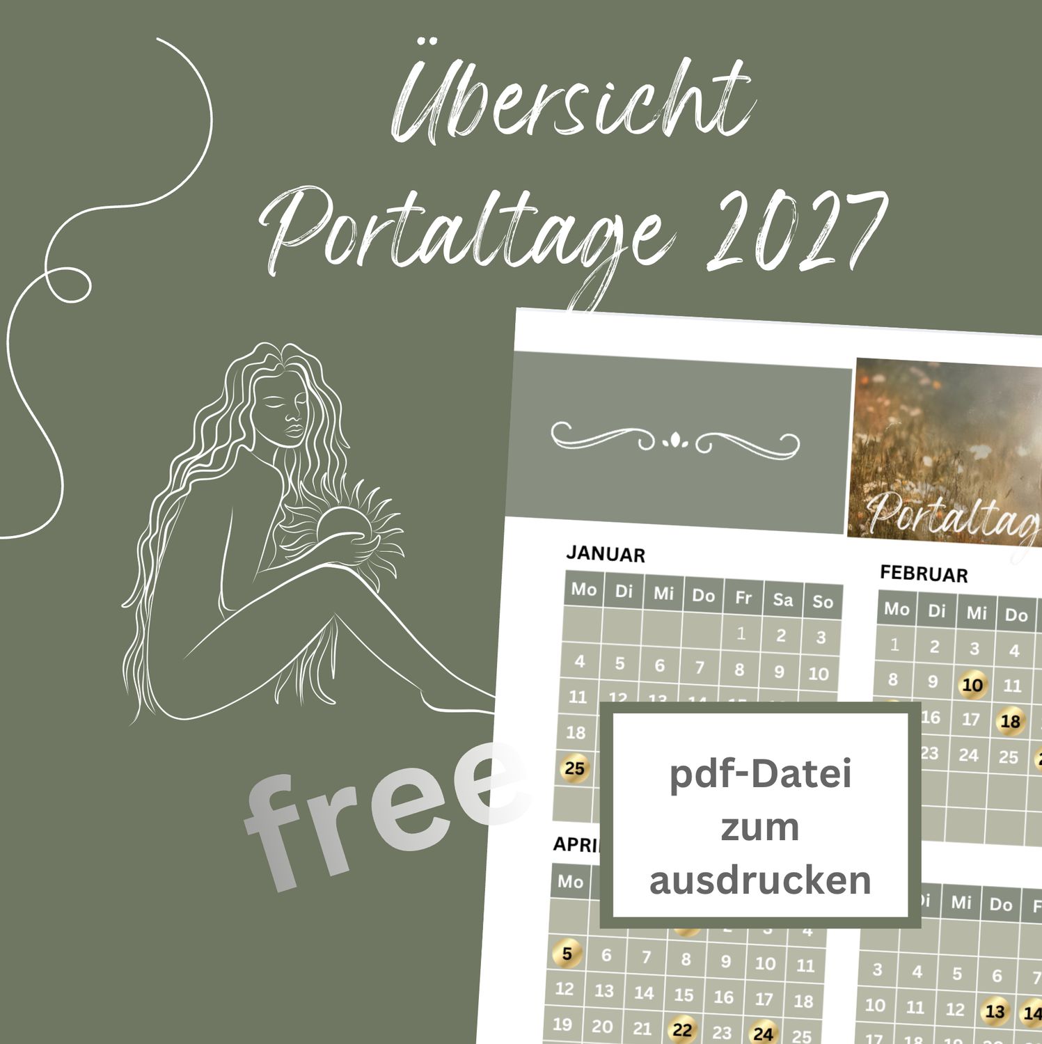 Portaltage 2027 - ausdruckbares PDF (DIN A4-Ausdruck) Portaltage 2027 - ausdruckbares PDF (DIN A4-Ausdruck)