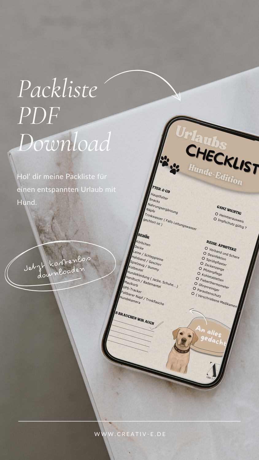 Hunde Packliste
