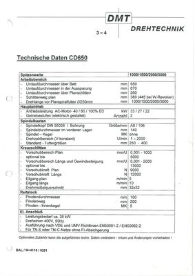 Kern Zyklendrehmaschine CD650
