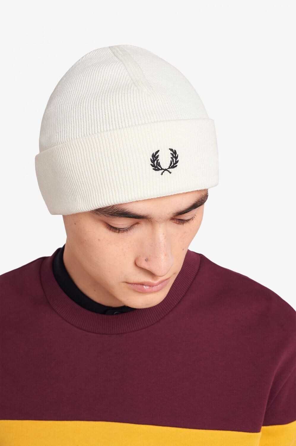 BERRETTO MERINO COTTON ECRU' FRED PERRY