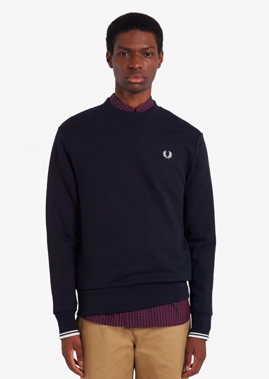 FELPA CREW NECK NAVY FRED PERRY