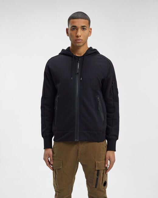 FELPA DIAGONAL RAISED FLEECE ZIPPED LENS CP COMPANY